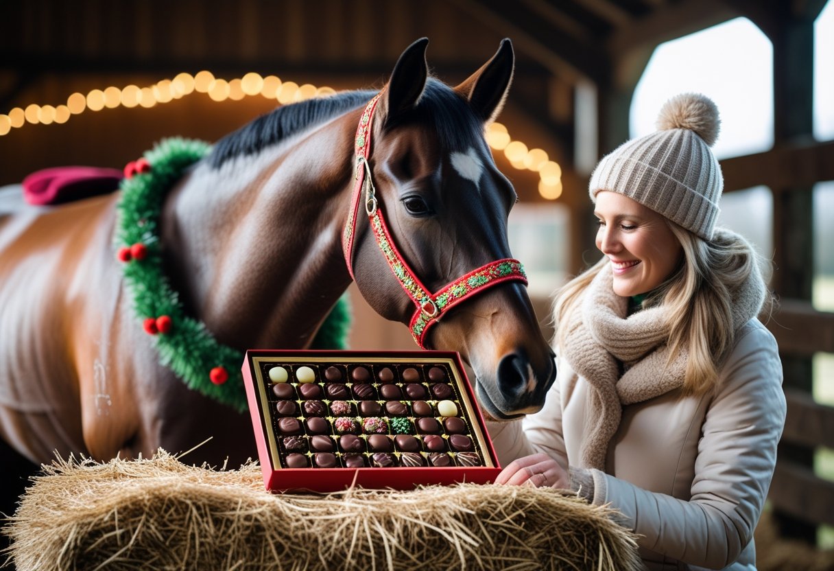 Den perfekte julekalender til heste og en lækker chokoladeæske til jul